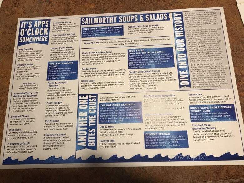 Riley's by the River - Alexandria Bay, NY menu_pic