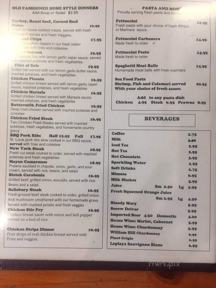 Sam's Place - Novato, CA menu_pic