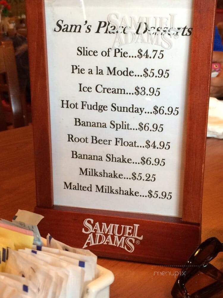 Sam's Place - Novato, CA menu_pic