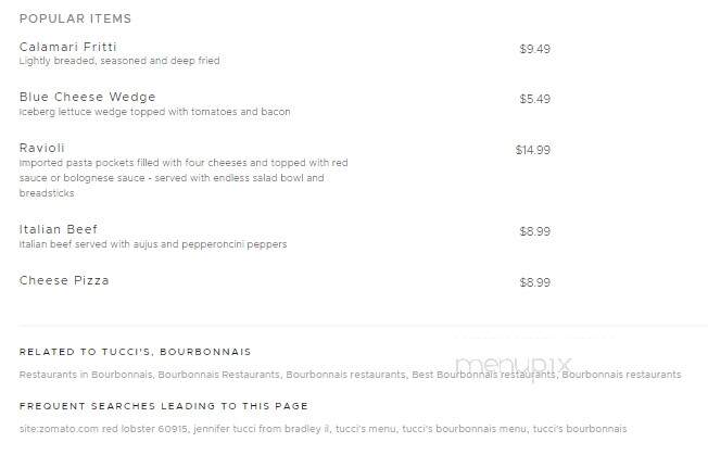Tucci's - Bradley, IL menu_pic