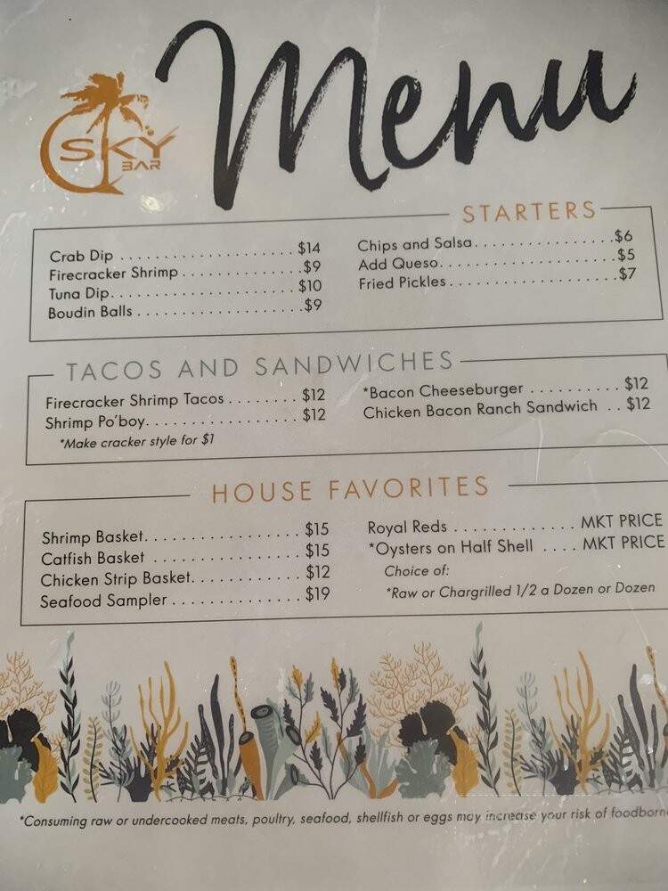 Reef Biloxi - Biloxi, MS menu_pic