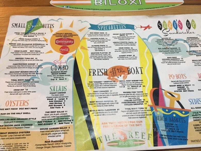 Reef Biloxi - Biloxi, MS menu_pic