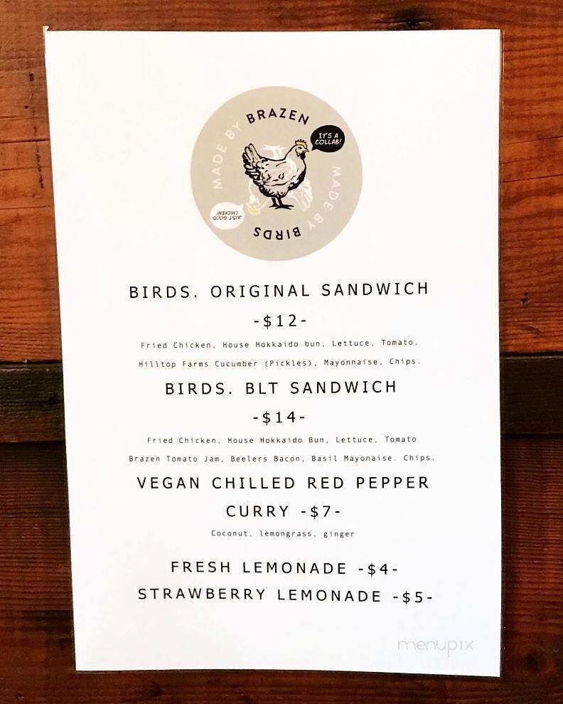 Brazen Open Kitchen - Dubuque, IA menu_pic
