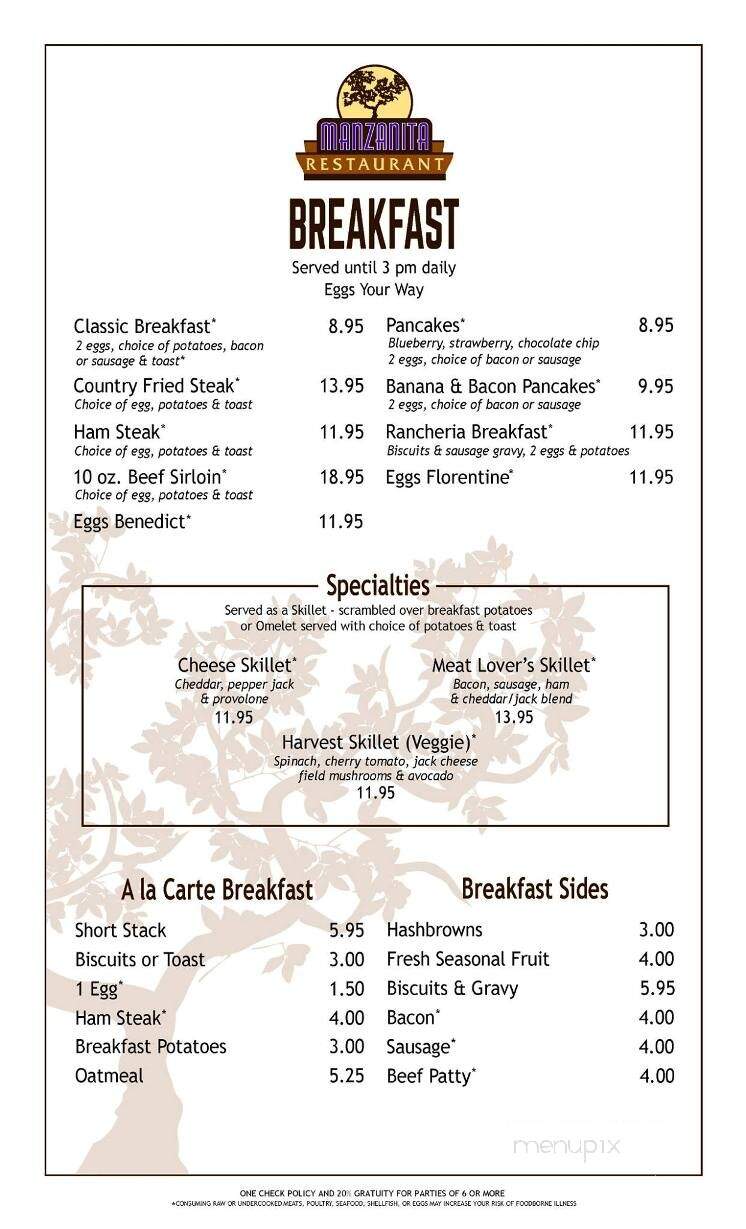 Twin Pine Casino - Middletown, CA menu_pic