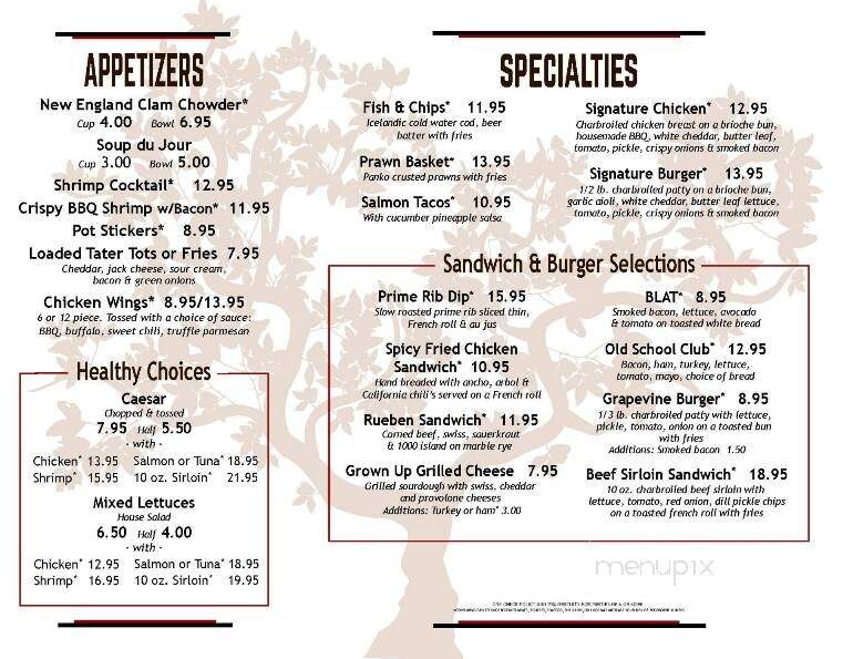 Twin Pine Casino - Middletown, CA menu_pic