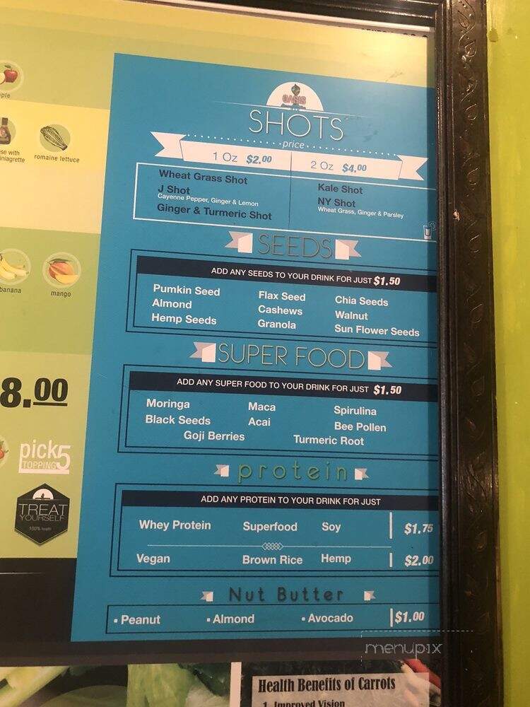 Oasis Jimma Juice Bar and Ethiopian Cafe - New York, NY menu_pic