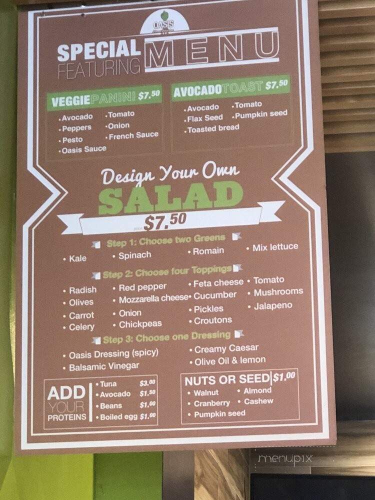 Oasis Jimma Juice Bar and Ethiopian Cafe - New York, NY menu_pic