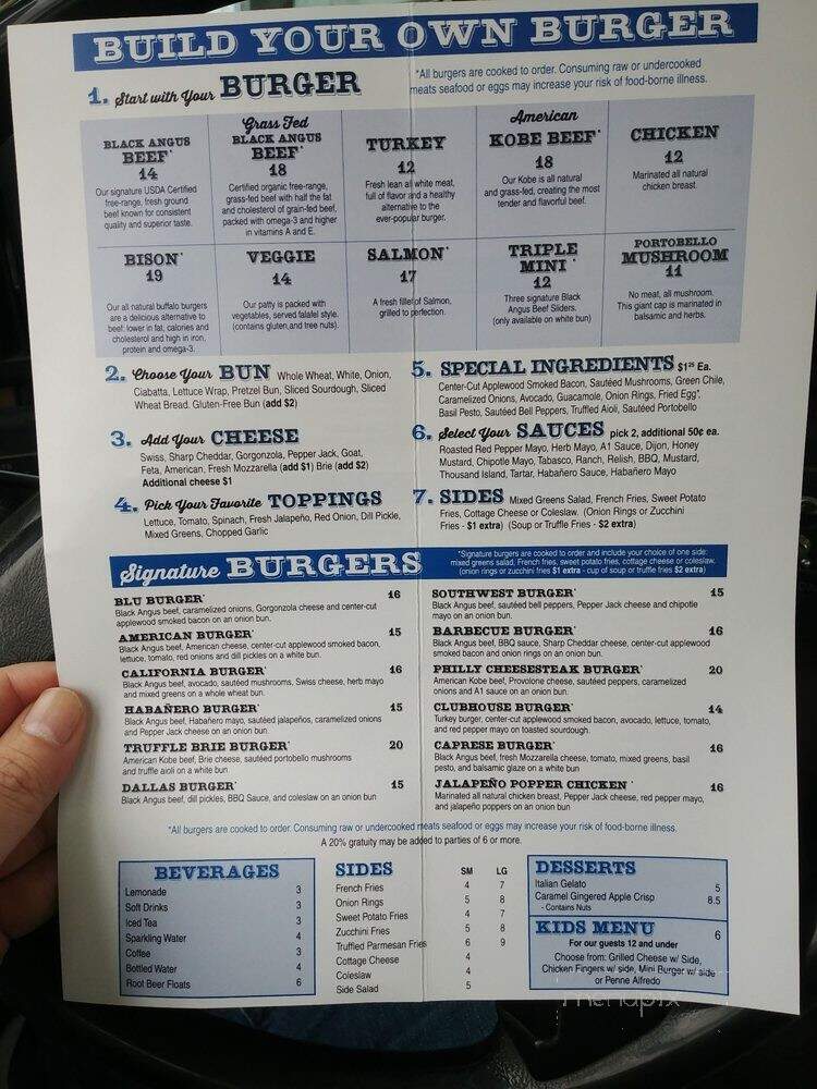 Blu Burger Grille - Scottsdale, AZ menu_pic