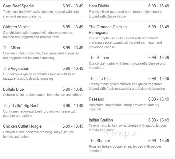 Aversa's Italian Bakery - Turnersville, NJ menu_pic
