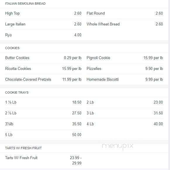 Aversa's Italian Bakery - Turnersville, NJ menu_pic