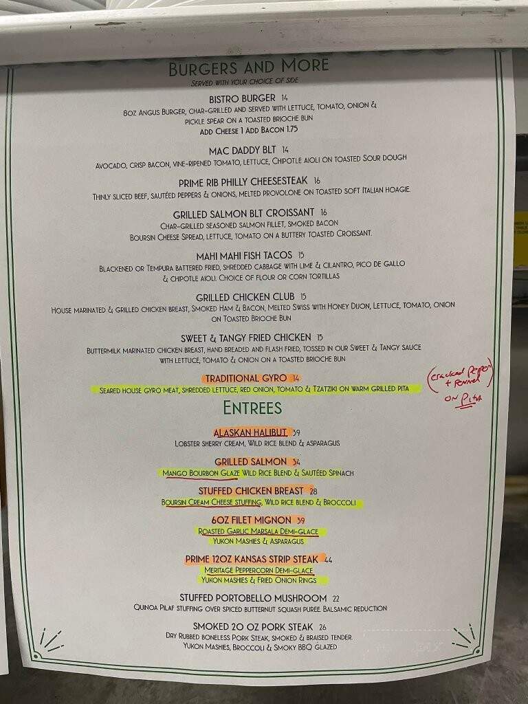 Old Hickory Golf Club - Saint Charles, MO menu_pic
