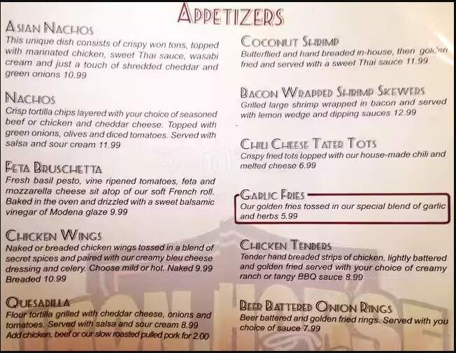 Iron Horse Casino - Auburn, WA menu_pic