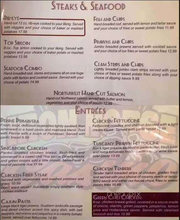 Iron Horse Casino - Auburn, WA menu_pic