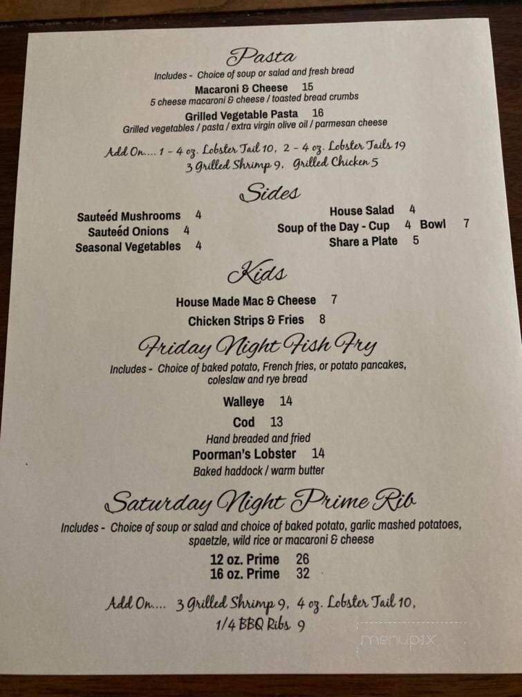 Besse's on Clear Lake. - Tomahawk, WI menu_pic