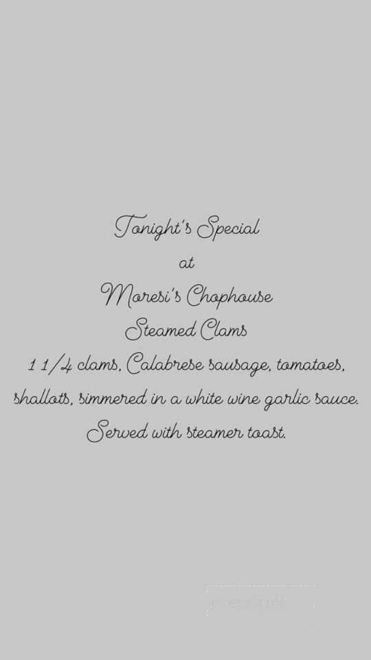 Moresi's Chophouse - Clayton, CA menu_pic