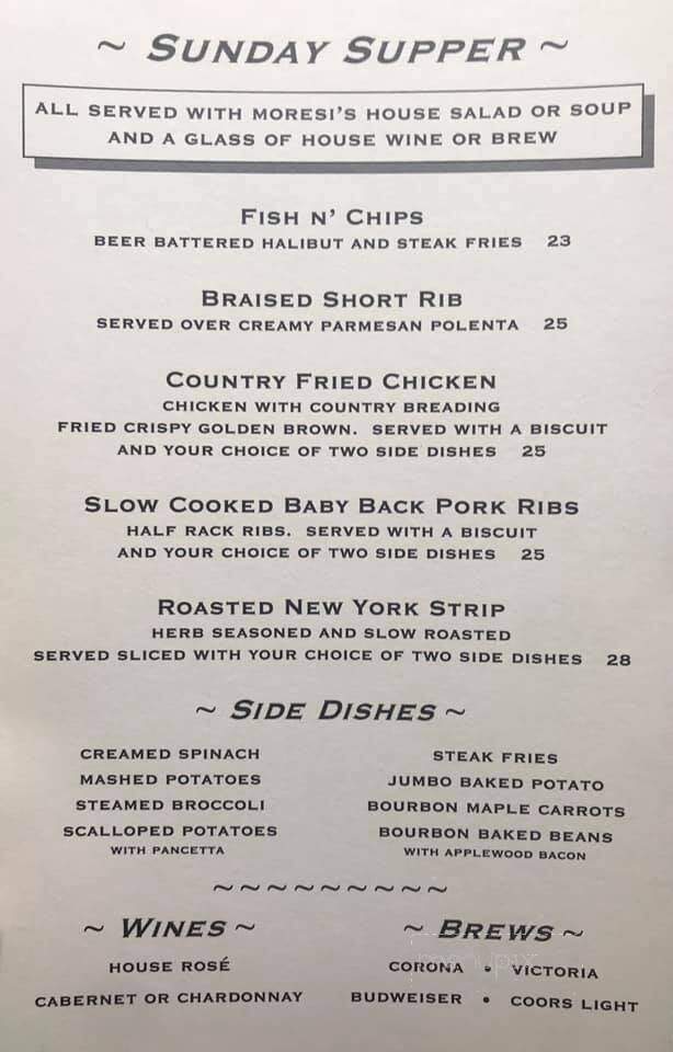 Moresi's Chophouse - Clayton, CA menu_pic