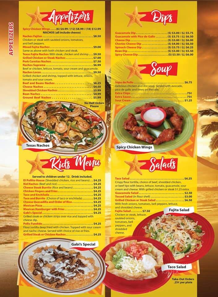 Cancun - Piedmont, SC menu_pic