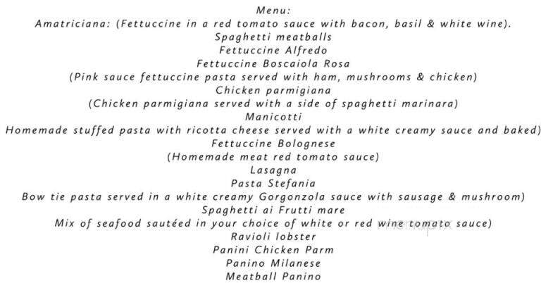 La Famiglia Italian Restaurant - Destin, FL menu_pic