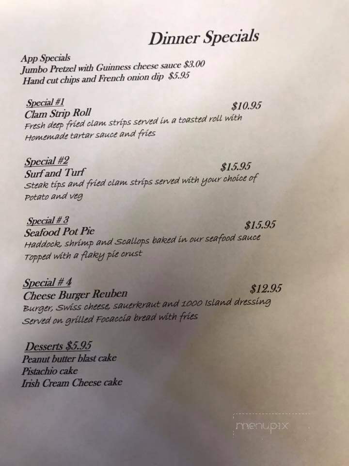 TJ Callahan's - Tewksbury, MA menu_pic