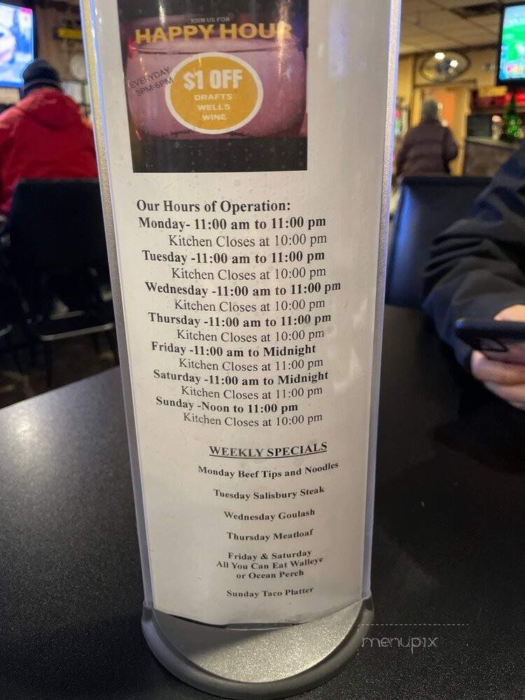 Miller's Time-Out - Battle Creek, MI menu_pic