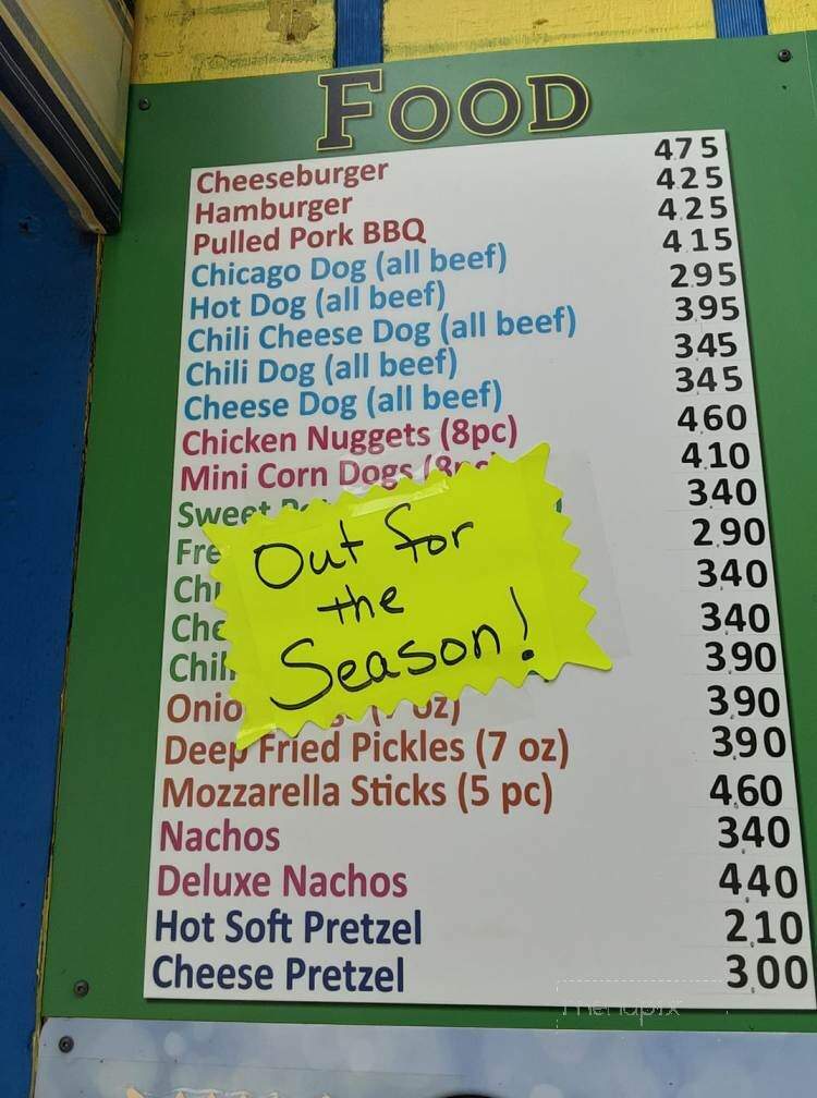 Dairy Dayz - Saugatuck, MI menu_pic
