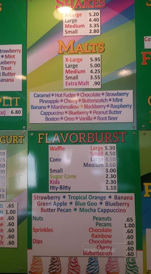Dairy Dayz - Saugatuck, MI menu_pic