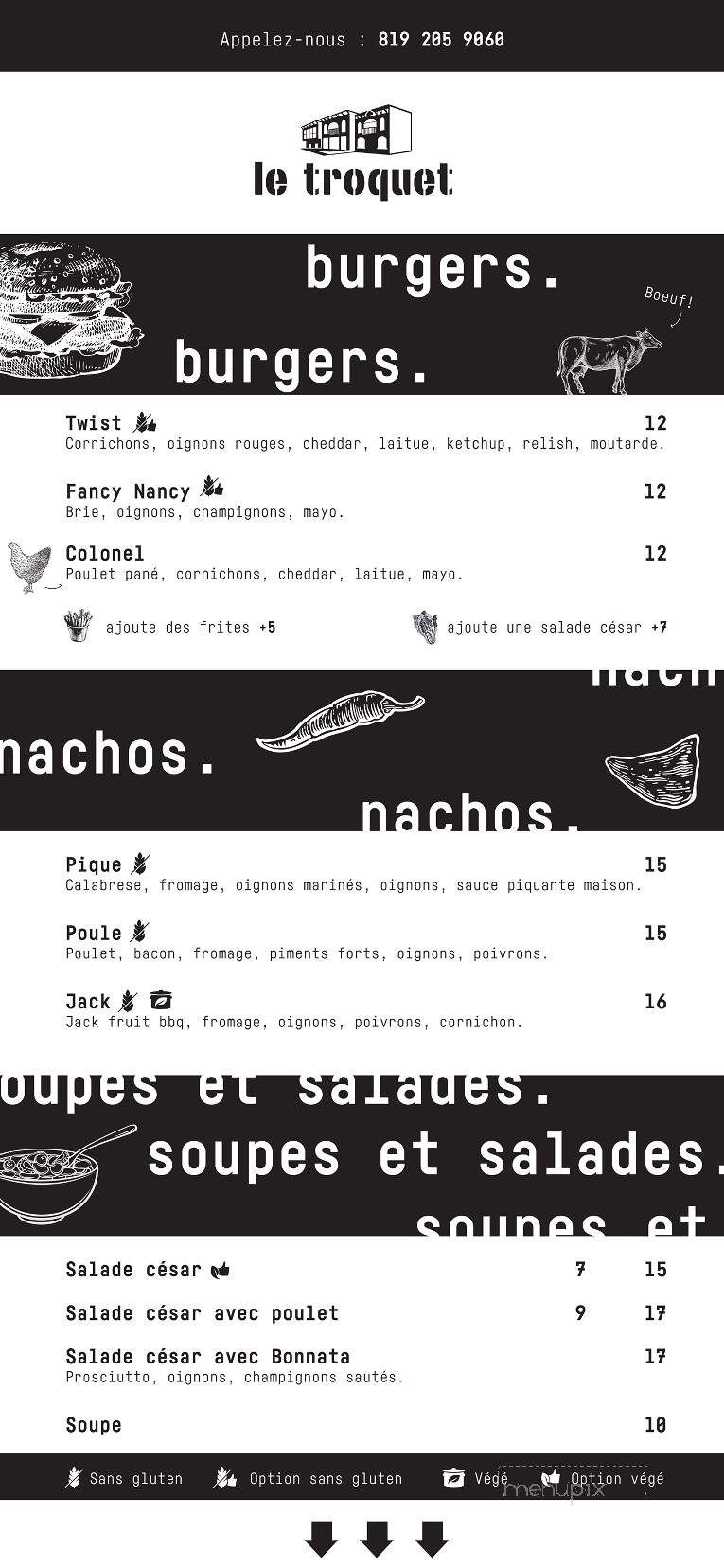 Le Troquet - Gatineau, QC menu_pic