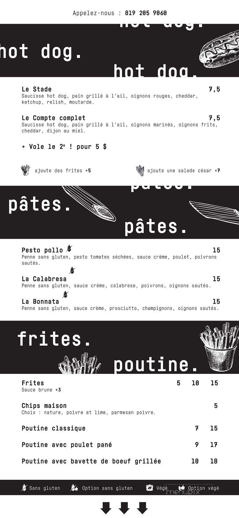 Le Troquet - Gatineau, QC menu_pic