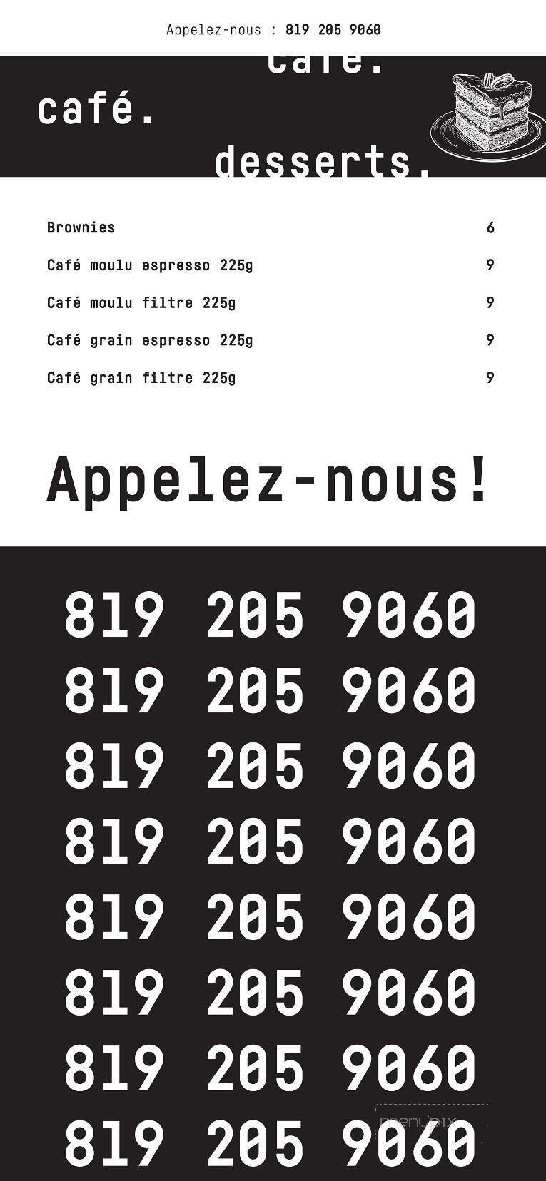Le Troquet - Gatineau, QC menu_pic