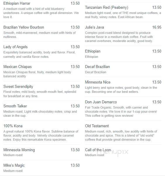 Stone House Roastery - Nisswa, MN menu_pic