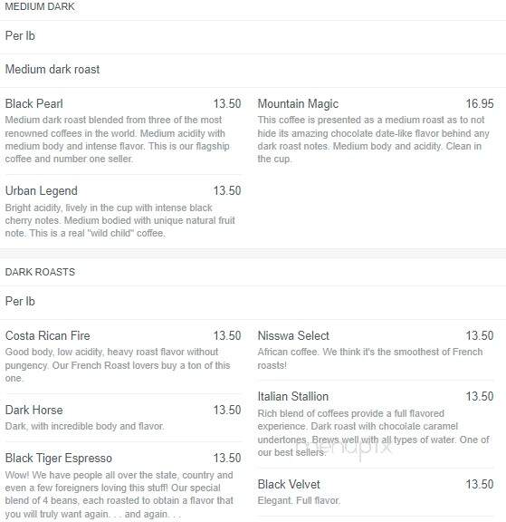 Stone House Roastery - Nisswa, MN menu_pic