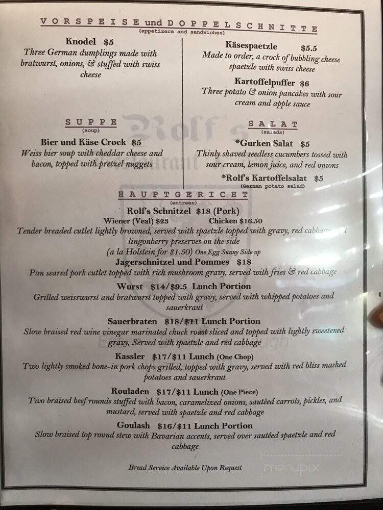 Rolf's Restaurant - Warren, NJ
