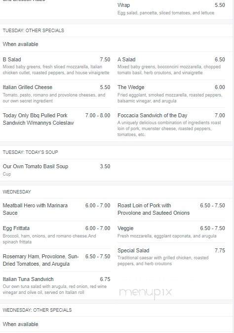 Mia Famiglia - Millburn, NJ menu_pic