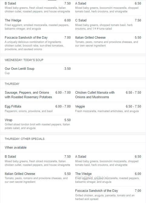Mia Famiglia - Millburn, NJ menu_pic