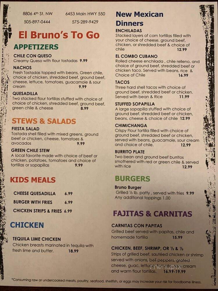 El Bruno's Restaurante - Cuba, NM
