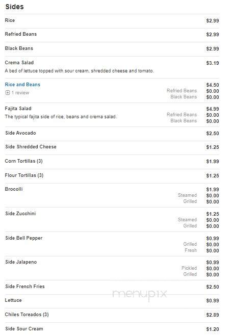 San Felipe Mexican Restaurant - Asheboro, NC menu_pic