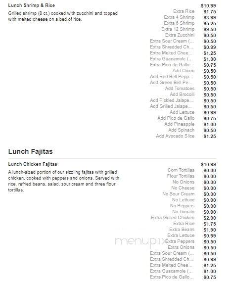San Felipe Mexican Restaurant - Asheboro, NC menu_pic