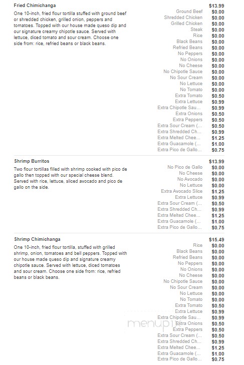 San Felipe Mexican Restaurant - Asheboro, NC menu_pic