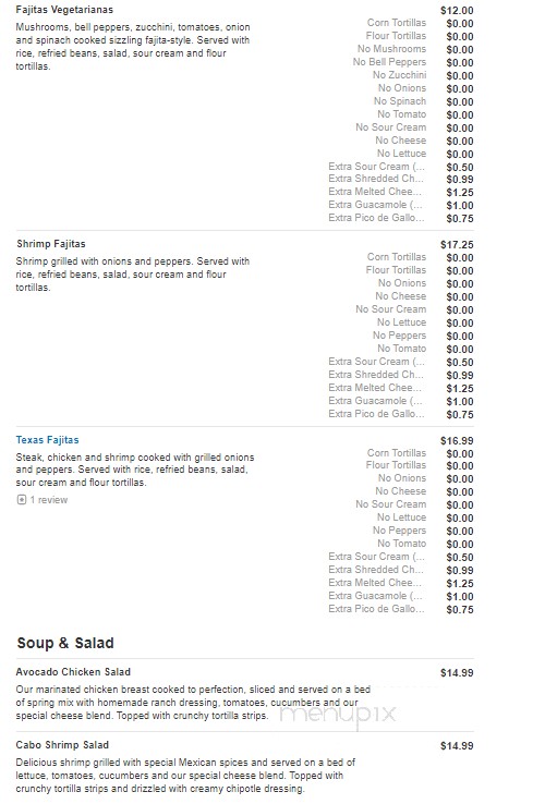 San Felipe Mexican Restaurant - Asheboro, NC menu_pic
