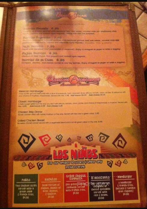 Casa Soto - Weatherford, OK menu_pic