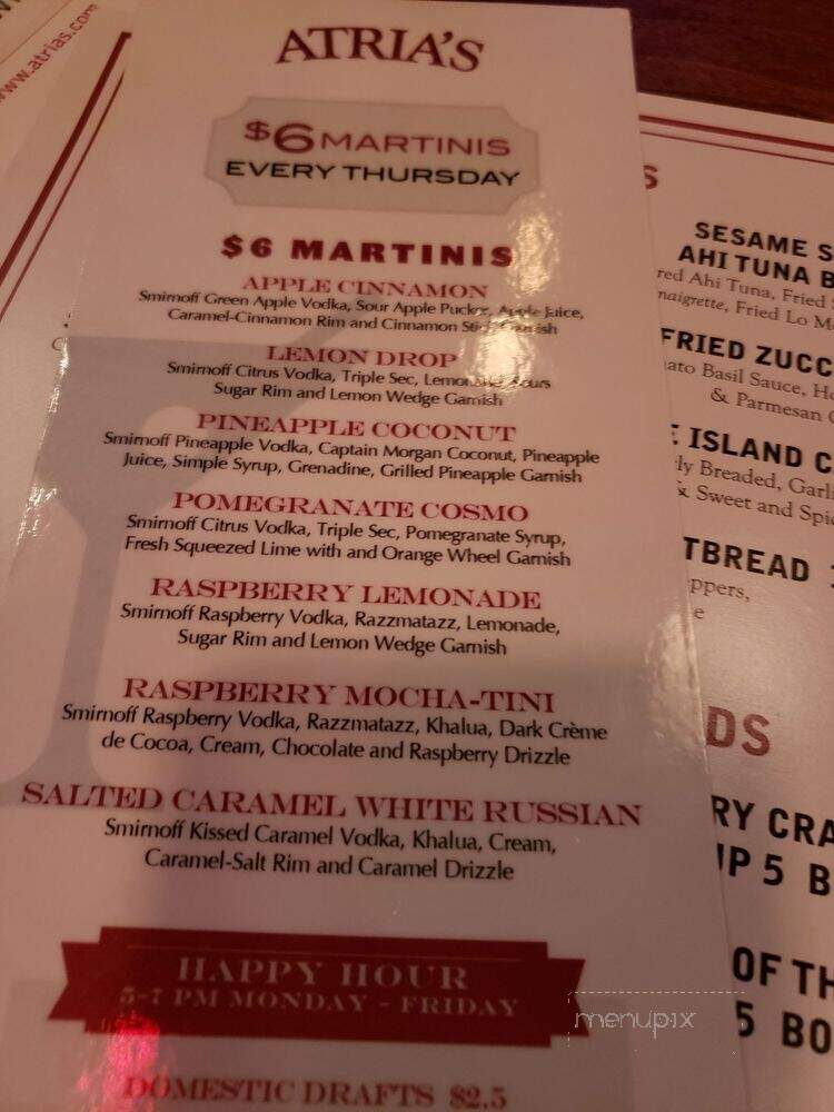 Atria's Take Home - McMurray, PA menu_pic