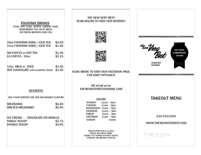 Very Best Wiener Shop - Pottstown, PA menu_pic