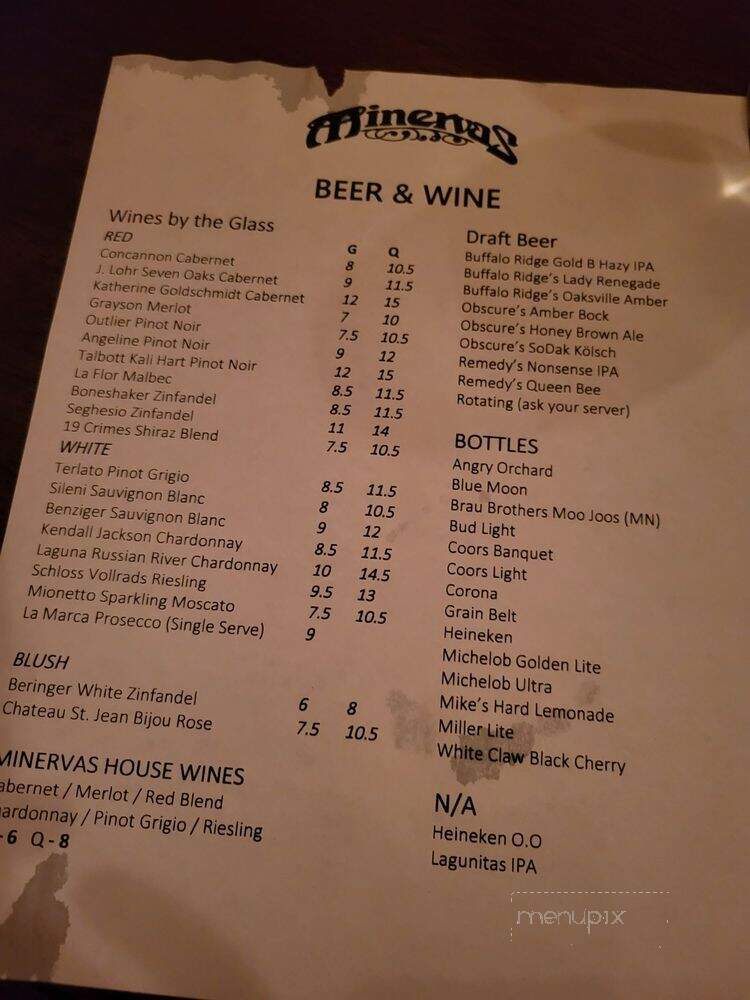 Minerva's - Sioux Falls, SD menu_pic
