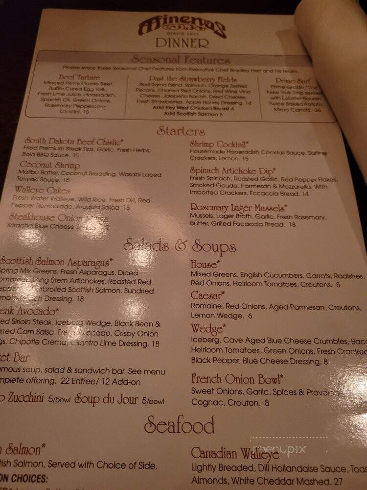 Minerva's - Sioux Falls, SD menu_pic