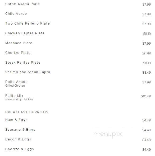 Alberto's Mexican Food - St George, UT menu_pic