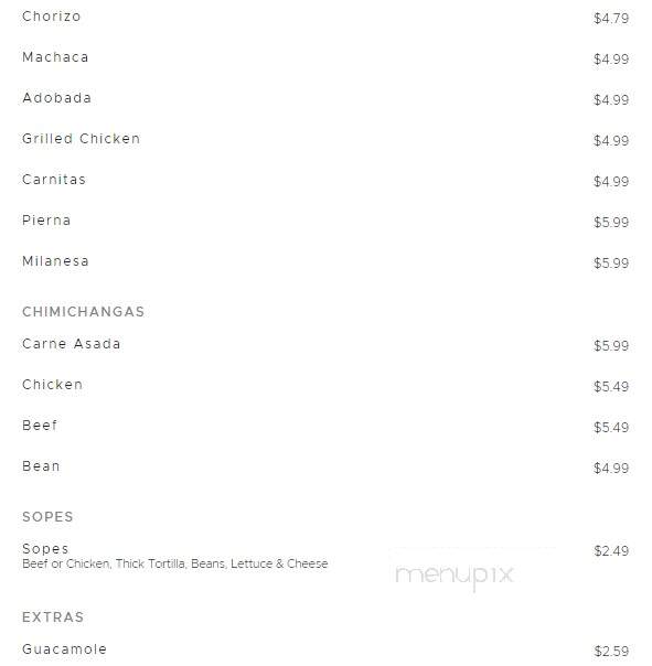 Alberto's Mexican Food - St George, UT menu_pic