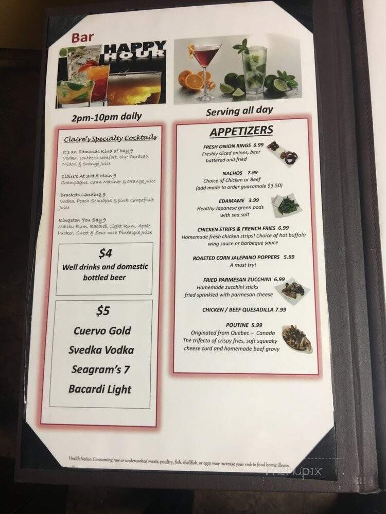 Claire's Pantry - Edmonds, WA menu_pic