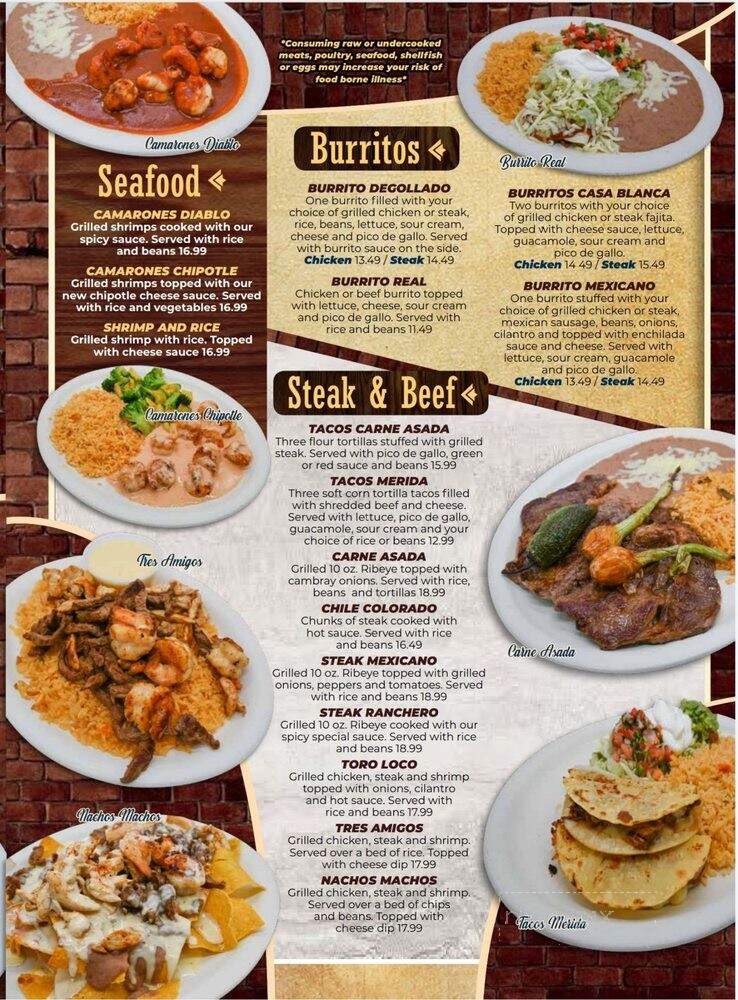 Casa Blanca - Madison, AL menu_pic
