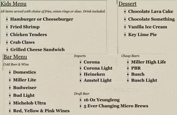 Big Daddy's Grill At Riverpark - Fairhope, AL menu_pic
