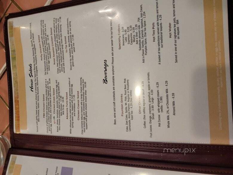 Fresno Breakfast House - Fresno, CA menu_pic